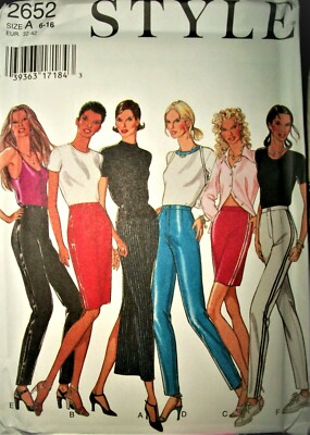 m&s cigarette pants Miss Style 2652 Pattern Cigarette Leg Pants Skirts UNCUT FF Size 6-8-10-12-14-16 m&s cigarette pants Miss Style 2652 Pattern Cigarette Leg Pants Skirts UNCUT FF Size 6-8-10-12-14-16