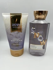 Bath & Body Works Shower Gel And Creamy Body Scrub❄️ Snowy Morning ❄️(2 Pack)
