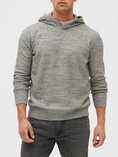 Pullover Hoodie Sweater, Size L, Grey