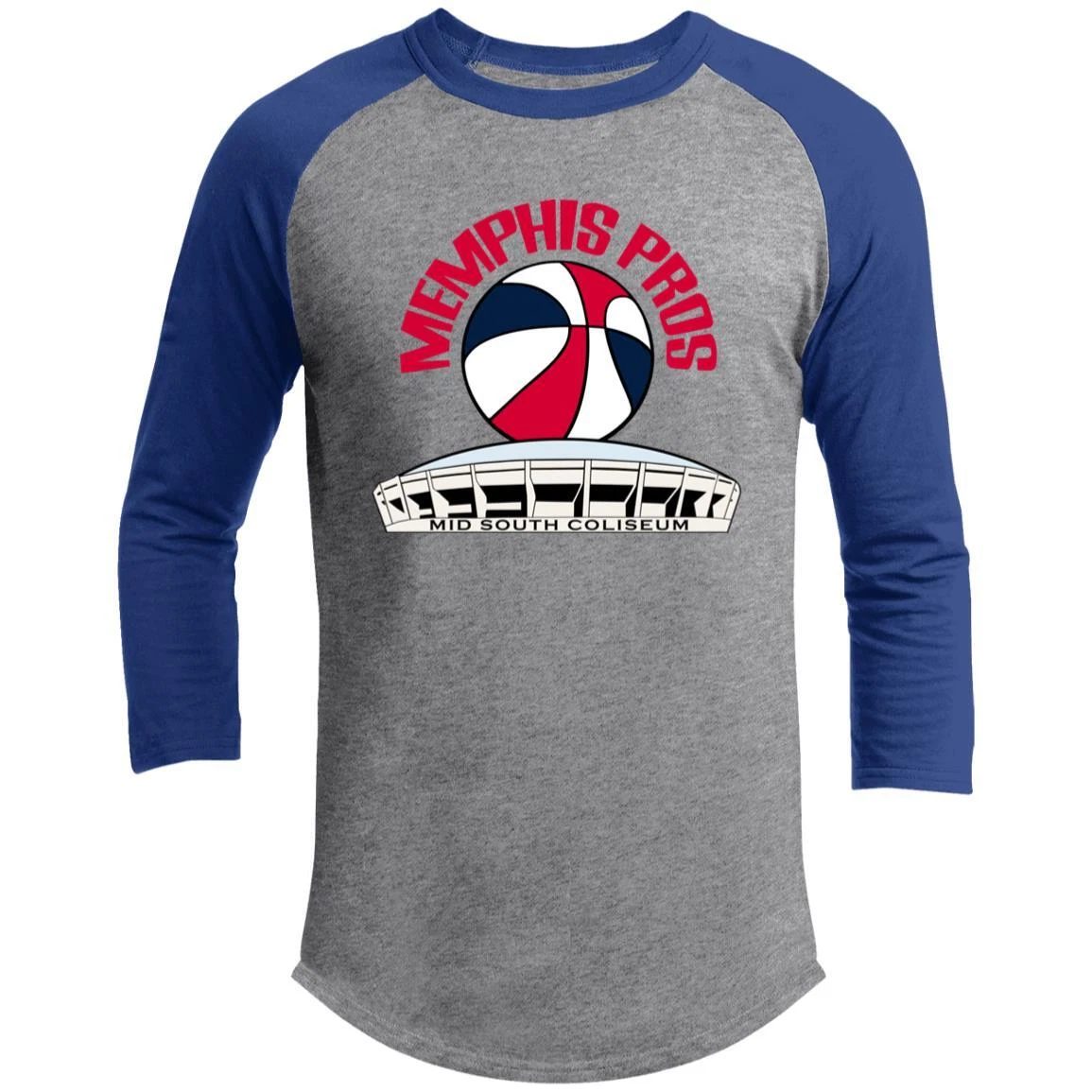 Memphis Pros Raglan Shirt Franchise ABA Basketball