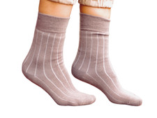 Alpaca Wool Socks 2 Pairs Natural Warm Winter Taupe Socks Mens Women's