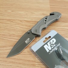 Smith  Wesson M P Linerlock Folding Knife 3.75" 7Cr17MoV Steel Blade Aluminum