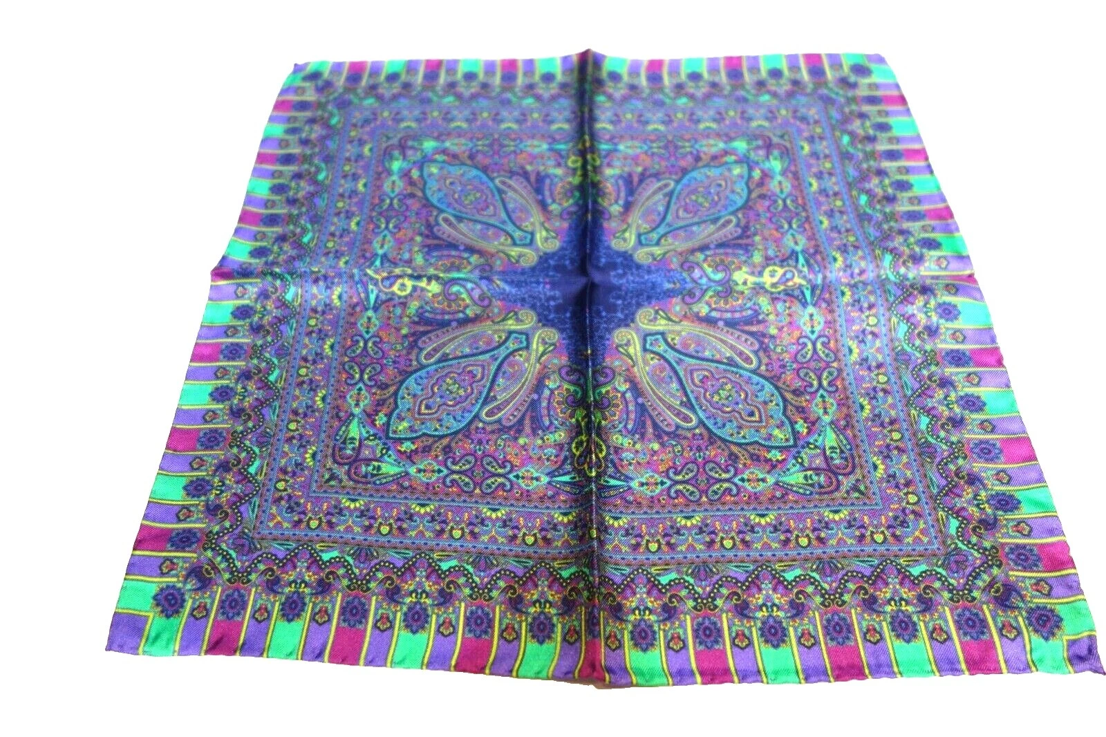 100% Silk Designer/Artist Multicolor Handkerchiefs for Men