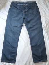 Ring Of Fire Mens Slim Straight Jeans Dark Blue Denim Size 34 X 32