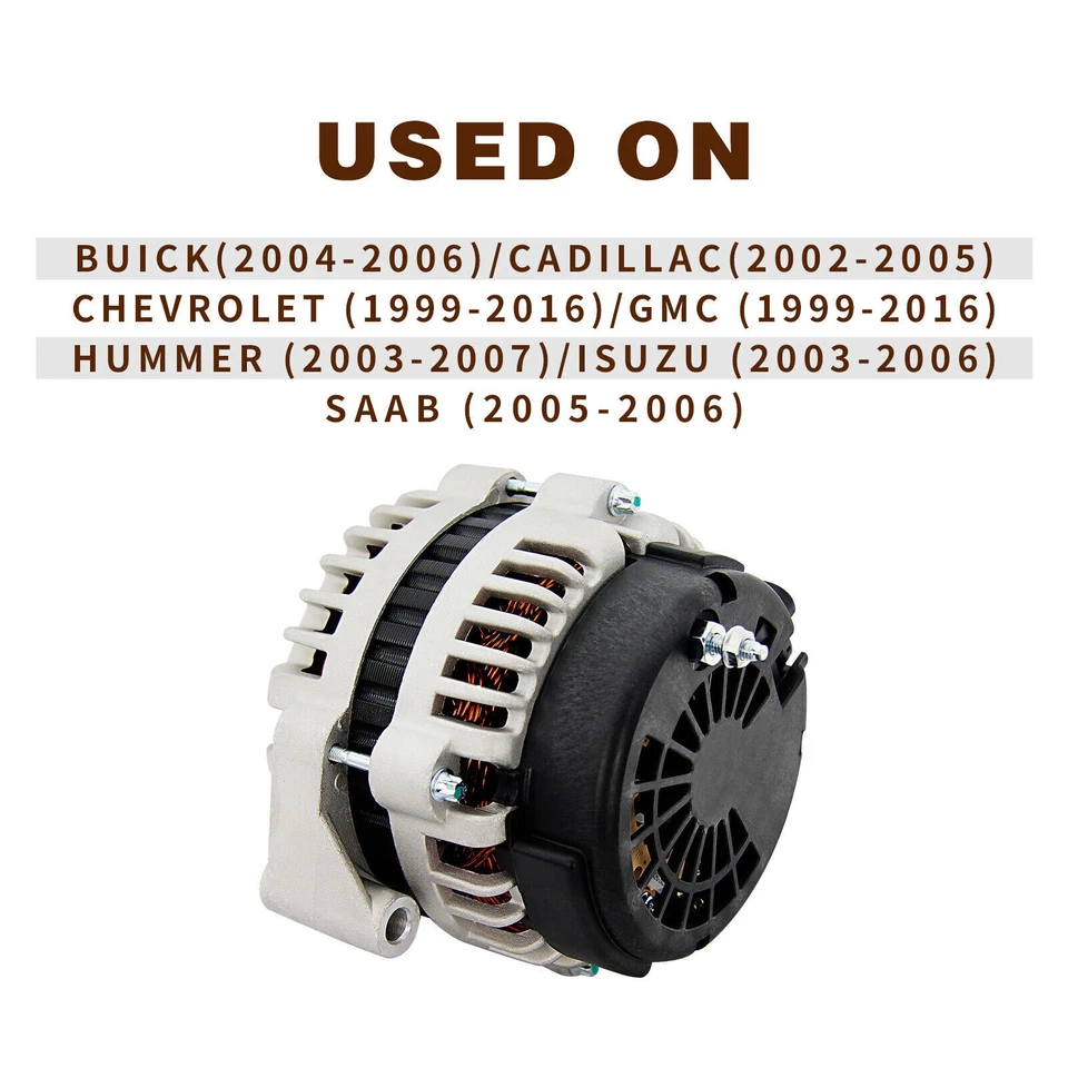 253A High Output Alternator For Chevy Silverado 1500 2500 3500 GMC Sierra Savana - Image 3 of 4