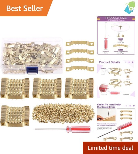 Mühelos 600 Stck. Sägezahn Bild Aufhänger Set mit Schraubendreher für Wohnkultur - Bild 1 von 9