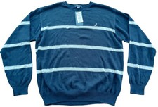 Nautica Striped Blue Pullover Sweater XL New With Tags