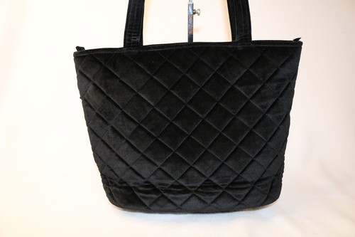 VERA BRADLEY Small Vera Tote Bag Black Velvet Winter Ornaments NWT Gorgeous - Bild 4 von 8