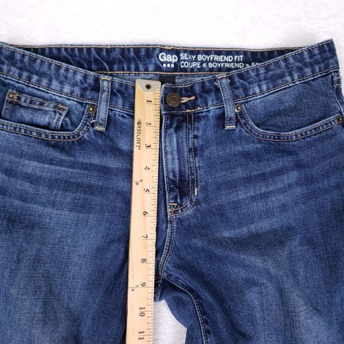 Gap Jeans Sexy Boyfriend Fit Womens Size 4 Blue Skinny Minimalist Chic Tomboy - Picture 4 of 9