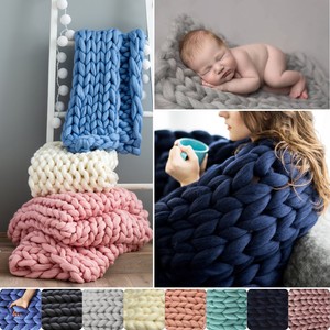 Chunky-Knitted-Thick-Blanket-Hand-Yarn-Bulky-Knit-Throw-Bed-Sofa-Blanket-Fluffy