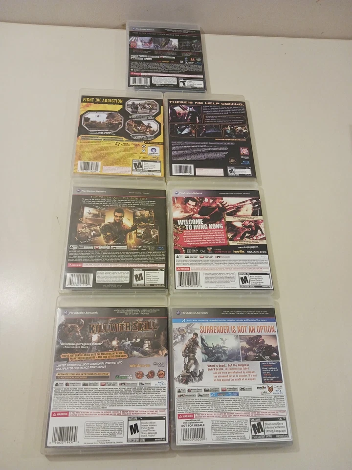 PS3 Game Lot 7 Injustice Haze Dead Space DeusEX KillZone3 Bullestorm SleepingDo - Image 3 of 4