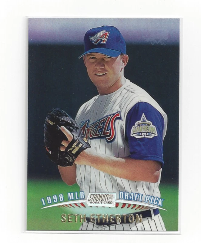 Seth Etherton RC 1999 Stadium Club #344 Angels Rookie Draft Pick MLB Card RAW