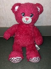 Build A Bear Barbie Pink Sparkle 16" Stuffed Plush 2018 Glittery