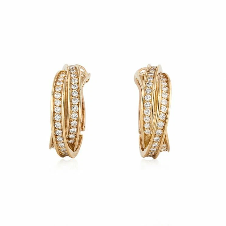Cartier diamond hotsell hoop earrings