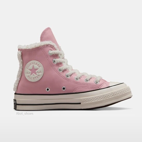 Converse Chuck 70 Leather & Fur Sherpa Lotus Pink - A12449C
