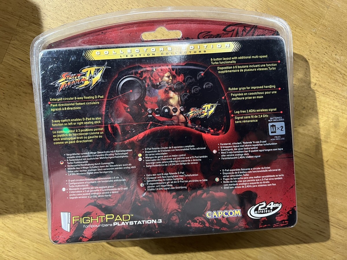 Manette Mad Catz FightPad PS3 – Street Fighter IV Ken – 6 Boutons 2.4GHz – NEUF