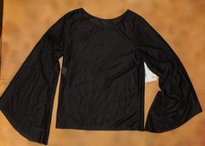 NWT Praisewear Pullover Blouse Liturgical Black Long Bell Sleeve Girls Child Sze