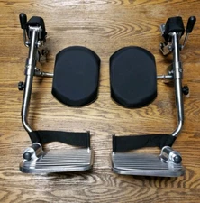 Drive Medical HDELR Heavy Duty SENTRA Elevating Wheelchair Leg Rests Open Box