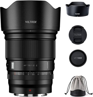 Viltrox 75mm F1.2 APS-C Auto Focus Large Aperture Lens for Nikon Z Mount Cameras