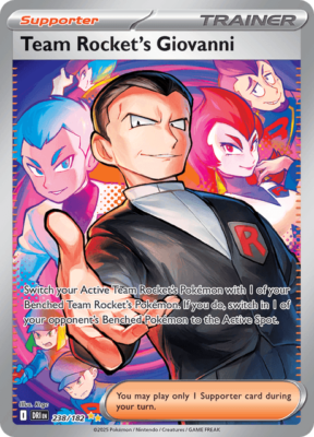 Pokémon Team Rocket's Giovanni 238/182 Full Art Ultra Rare
