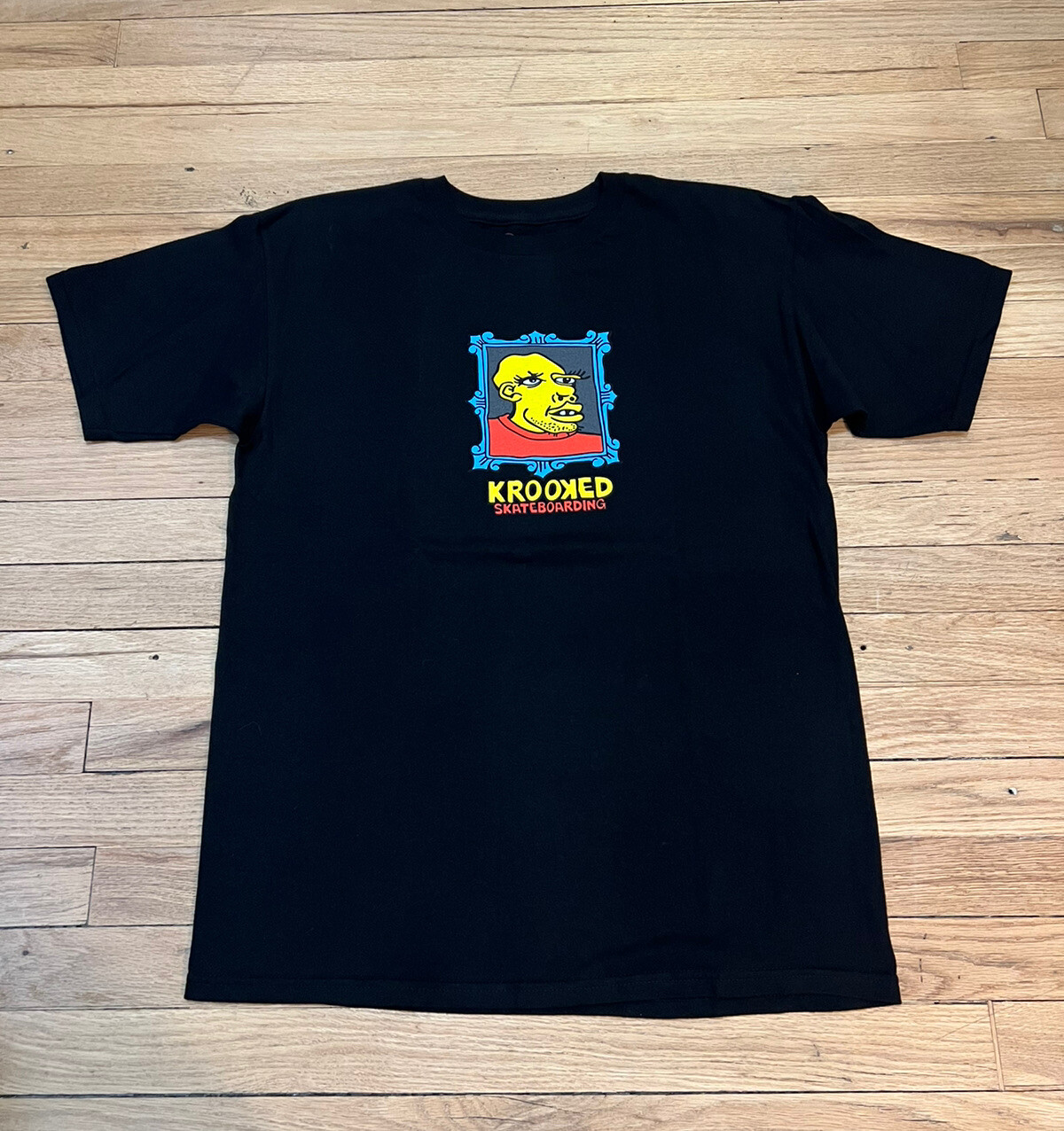 Krooked Skateboards Black Logo T-Shirt Dogtown H-Street  Foundation Gonz