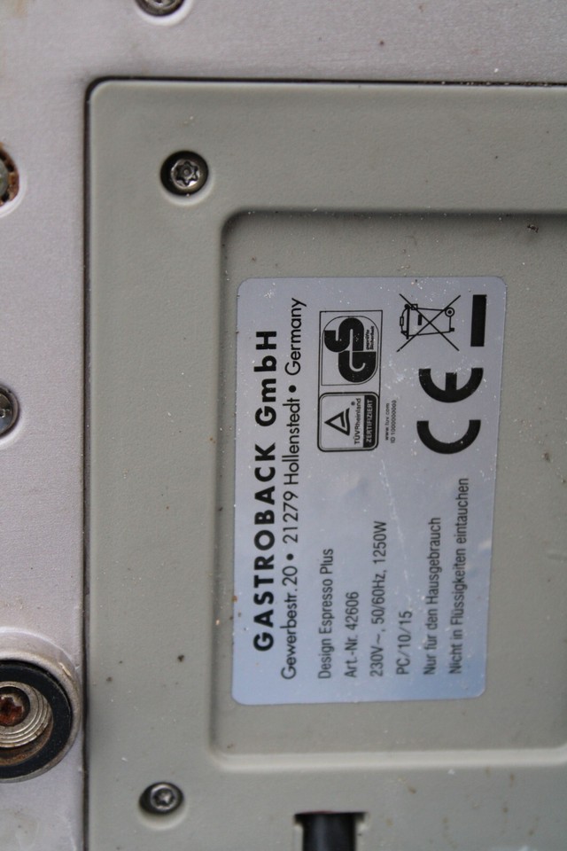 EspressoMaschine Gastroback GmbH Design Espresso Plus Art.Nr. 42606