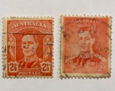 2 stunning Australian Rare King George VI Stamps 2.5p and 2p