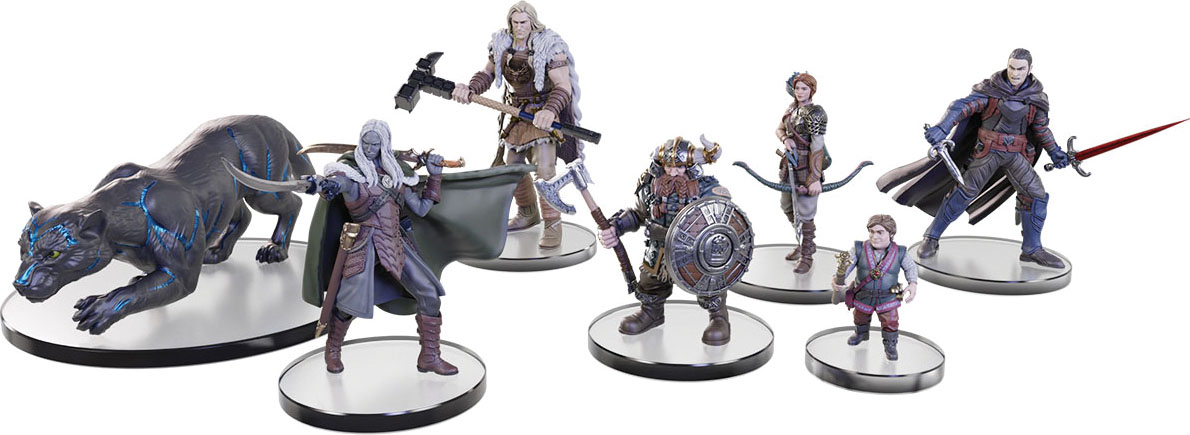 Coffret Drizzt 35th Anniversary Figurines D&D Drizzt 35ème Anniversaire - Prépeintes Famille & Ennemis Coffret Drizzt 35th Anniversary Wizkids Prépeintes