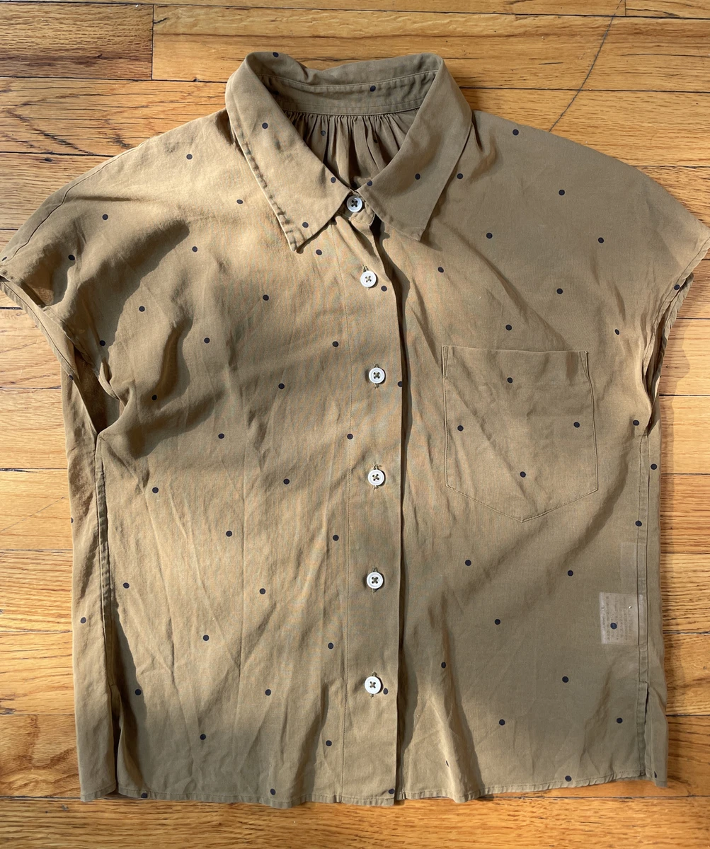 Margaret Howell Woman Polka Dot Blouse button shirt Cotton