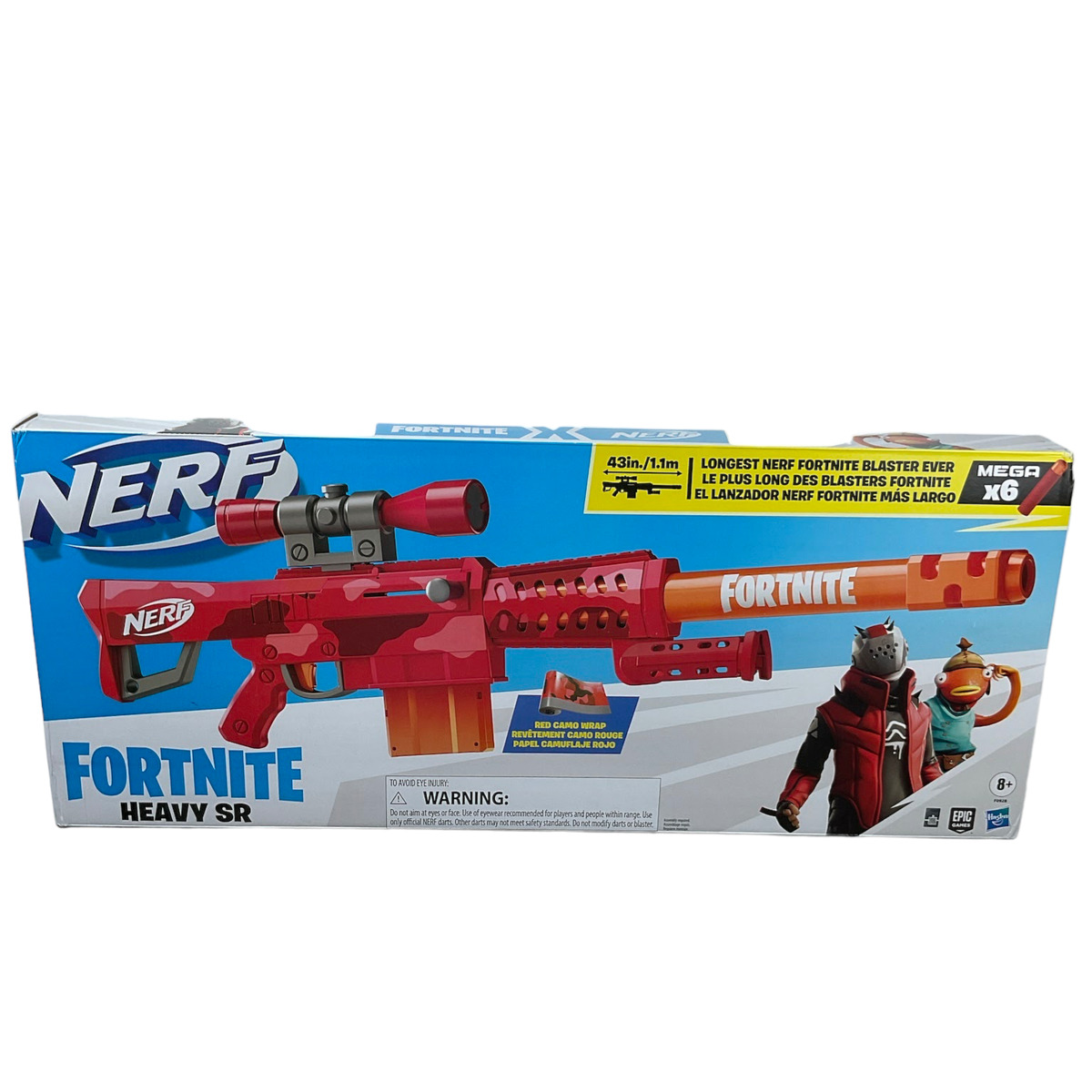 NEW Nerf Fortnite Heavy SR Blaster Sniper Rifle Nerf Guns Boys Toy Foam  Dart Gun