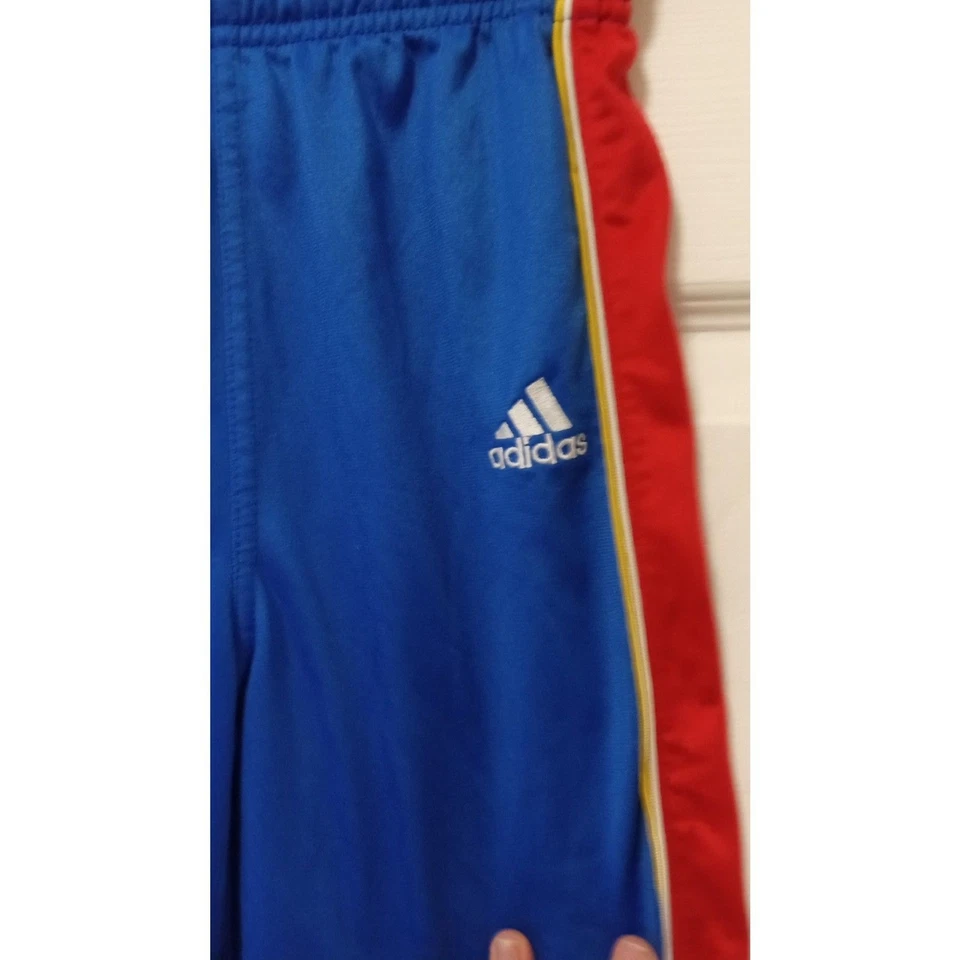 Adidas Niños Azul y Rojo Ropa Activa Pantalón Largo Completo  Foto 3 de 4