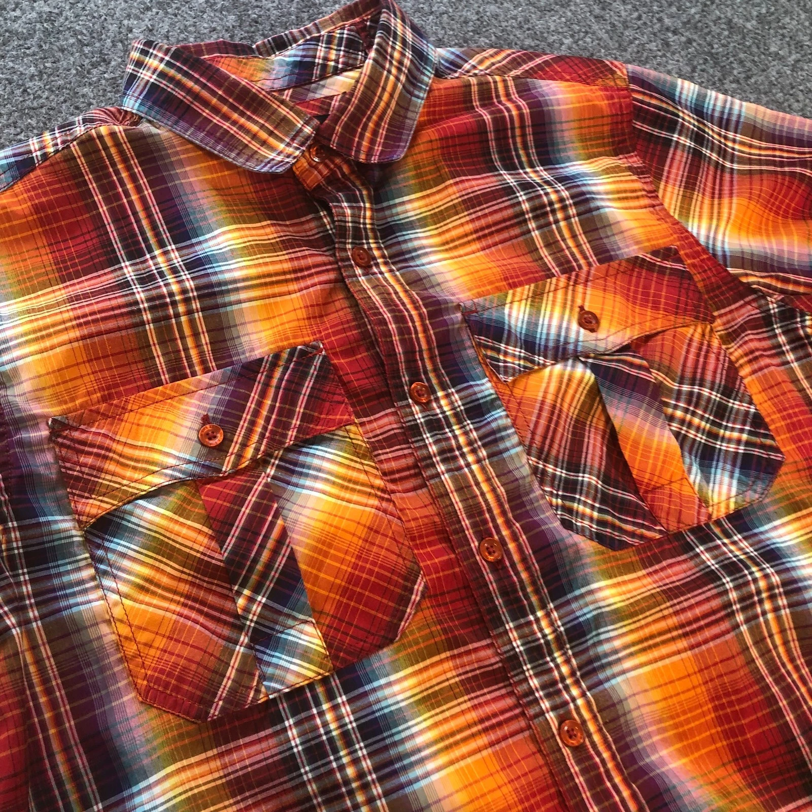 prana ostend plaid organic cotton blend flap pocket hike shirt