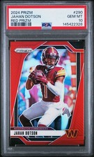 2024 Panini Prizm Jahan Dotson #290 Red Prizm Gem Mint PSA 10 SSP