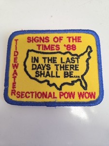 Royal Rangers Tidewater Sectional Pow Wow Signs of the Times 1988 Patch- NEW