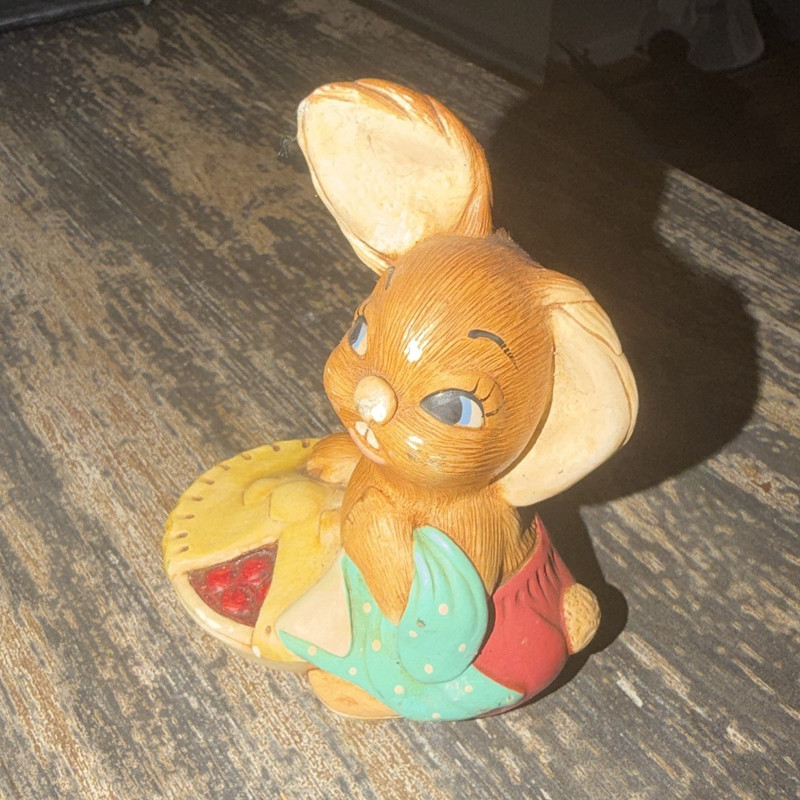 Pendelfin Pieface Rabbit Stoneware Figurine Hand Painted Signed 1984 2.75in