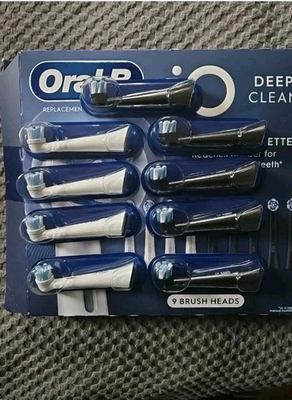 #ad #ad Oral B IO Deep Clean Replacement Toothbrush Head 9 ct Brush Heads Open Box $21.99