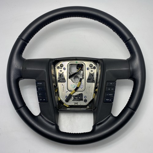 09-14 Ford F150 Steering Wheel Black Leather Audio Buttons 