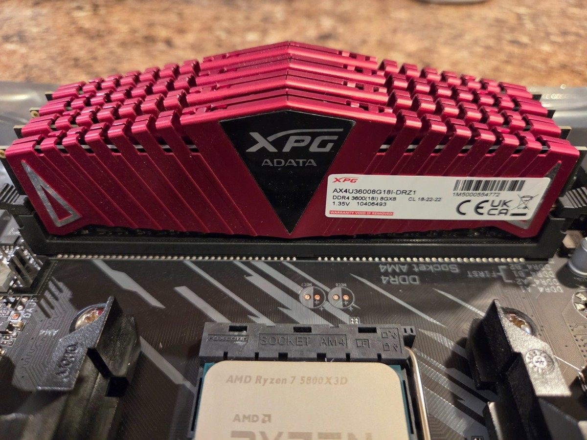 COMBO: AMD Ryzen 7 5800X3D + Gigabyte Aorus AX B550 Motherboard +