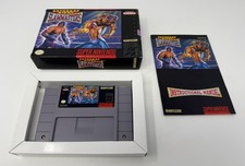 Saturday Night Slam Masters COMPLETE CIB (Game Box Manual) Super Nintendo SNES