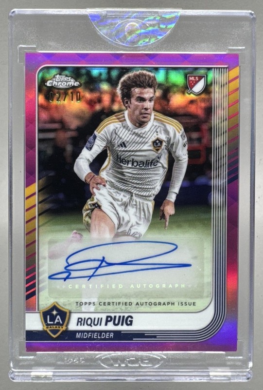 Riqui Puig 2025 Topps Chrome MLS #CA-RP Pink Refractor Auto /10