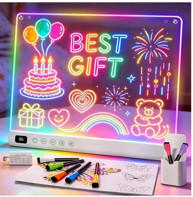 Signsxcel Neon Drawing Board with Pens Brand New Sealed in Gift Box