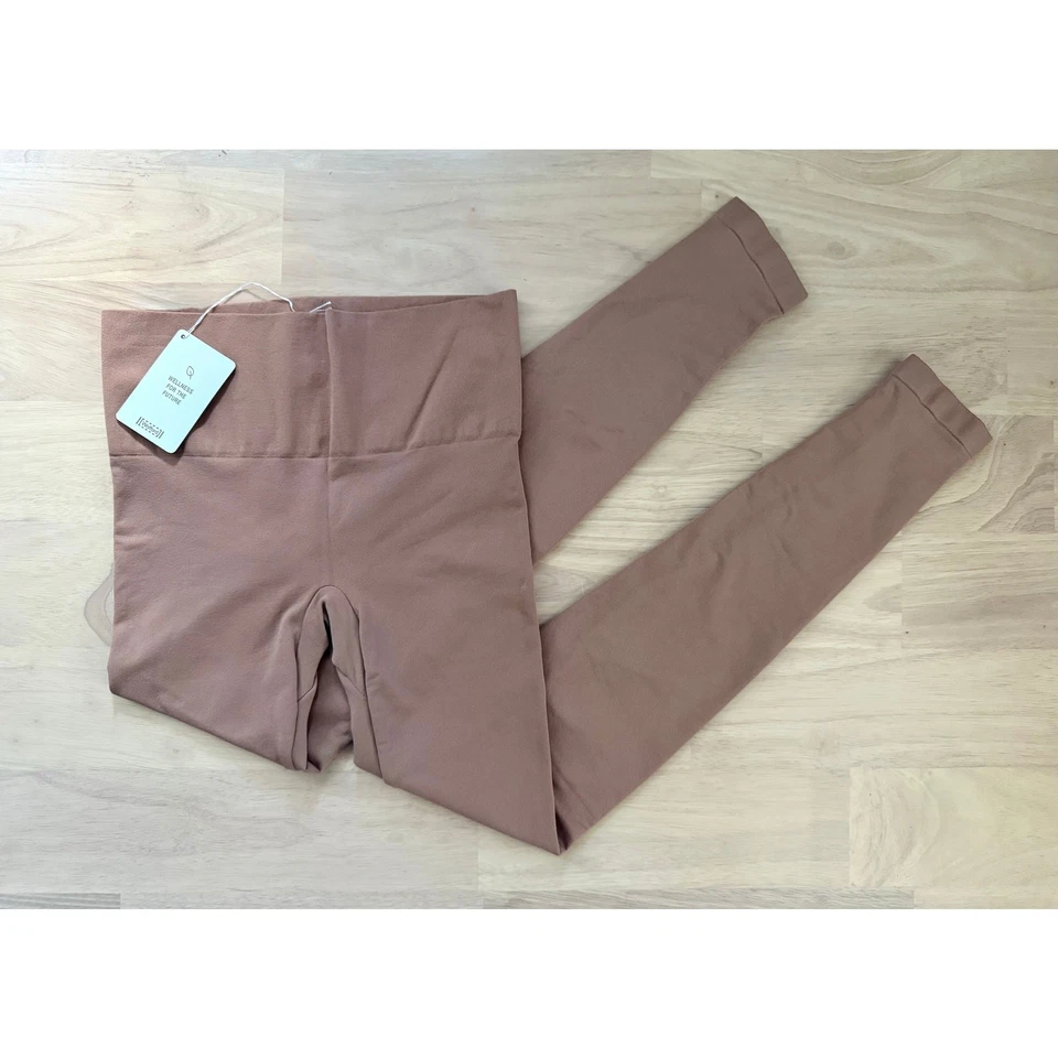 NUEVO CON ETIQUETAS Wolford Aurora Leggings Alisadores Forma Clara Almendra Desnudo Tostado Marrón Claro XS Foto 3 de 4