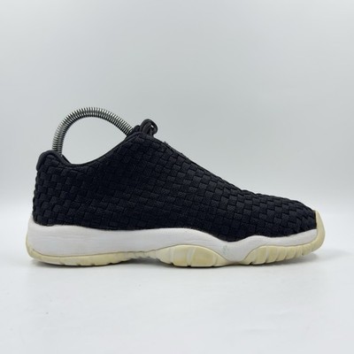 Air Jordan Future Low ältere Jungen schwarze Stoff Turnschuhe UK Größe 4