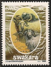South West Africa #573 (A120) VF MNH - 1986 30c Rams (Karakul Wool Industry)