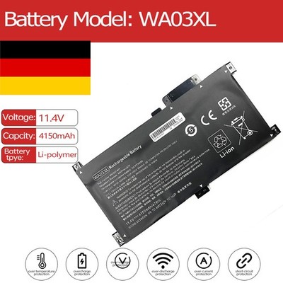 WA03XL Akku für HP 15-BR158CL 15-br100NZ 15-BR WAO3X WAO3XL Z9D30EA Battery