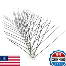 Bird-X STS-24 6" Stainless Steel Bird Spikes - 24ft Coverage for Pigeons