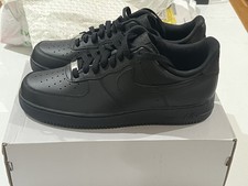 Nike Air Force 1 07 Low Triple Black Leather ...