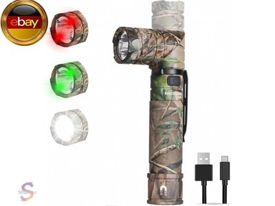 B70P LED Taschenlampe 2000 Lumen mit Rotlicht und Grünlicht, Magnet, USB