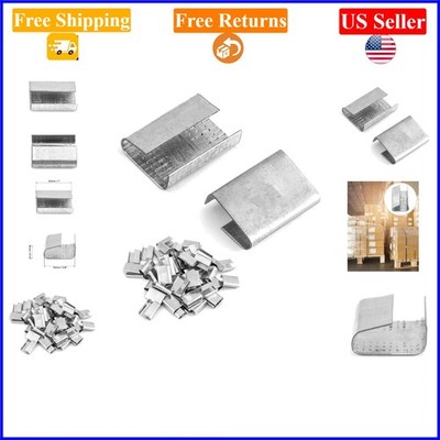 500 Pcs 5/8'' Steel Seals for PP Strapping, Rust-Resistant Metal Clips