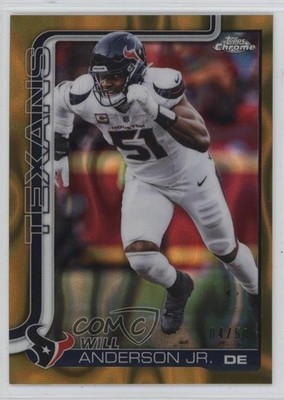 2025 Topps Chrome Gold Lava Refractor 4/50 Will Anderson Jr #121 1eq2